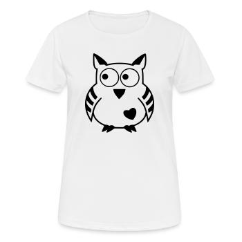 Moon Owl - The Original heavenlygoods - Women's Breathable T-Shirt - white - Front - AI Model Female 172 dark (172cm)
