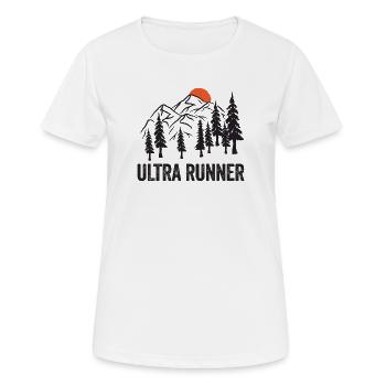 Coureur d’ultra - T-shirt respirant Femme - blanc - Devant - AI Model Female 172 dark (172cm)