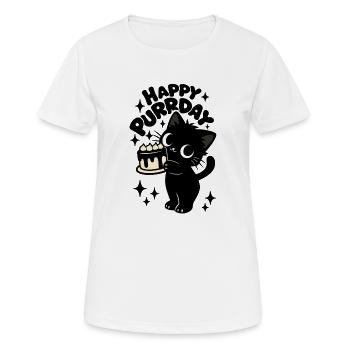 Kitchen Theft Cat | Cute Birthday Cats Motif - Women's Breathable T-Shirt - white - Front - AI Model Female 172 dark (172cm)