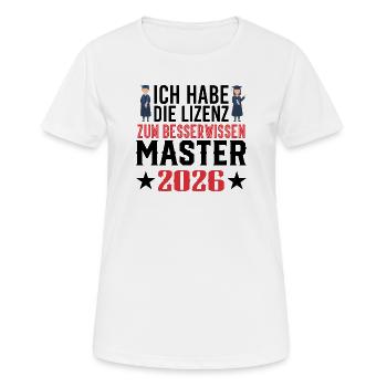 Master 2026 Diplôme - T-shirt respirant Femme - blanc - Devant - AI Model Female 172 dark (172cm)