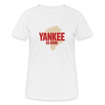 Yankee Go Home - Grönland / Grønland - Frauen T-Shirt atmungsaktiv - Weiß - Vorne - AI Model Female 172 dark (172cm)