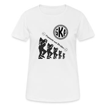 La musique ska Connecte - T-shirt respirant Femme - blanc - Devant - AI Model Female 172 dark (172cm)