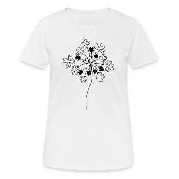 LaLe GLÜCKS Traum Pu by heavenlygoods Design - Women's Breathable T-Shirt - white - Front - AI Model Female 172 dark (172cm)