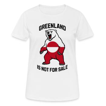 Greenland Is Not For Sale - Women's Breathable T-Shirt - white - Front - AI Model Female 172 dark (172cm)
