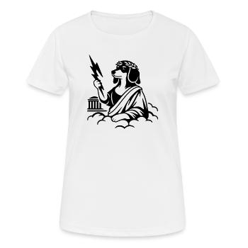 Le teckel de Zeus Wursto - T-shirt respirant Femme - blanc - Devant - AI Model Female 172 dark (172cm)