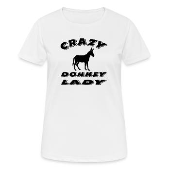 Esel - Frauen T-Shirt atmungsaktiv - Weiß - Vorne - AI Model Female 172 dark (172cm)