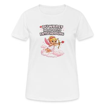 Tu as été mon meilleur choix Motif d’ange - T-shirt respirant Femme - blanc - Devant - AI Model Female 172 dark (172cm)