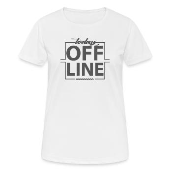 Déclaration de conception hors ligne d’aujourd’hui indiquant le minimum - T-shirt respirant Femme - blanc - Devant - AI Model Female 172 dark (172cm)