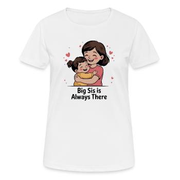 Tendre étreinte de grande sœur - T-shirt respirant Femme - blanc - Devant - AI Model Female 172 dark (172cm)