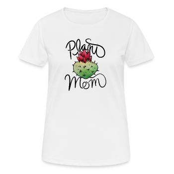 Cour de cactus aquarelle - T-shirt respirant Femme - blanc - Devant - AI Model Female 172 dark (172cm)