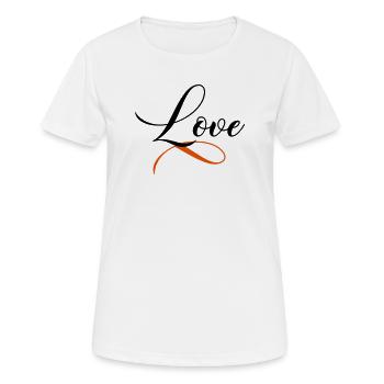 Love - T-shirt respirant Femme - blanc - Devant - AI Model Female 172 dark (172cm)