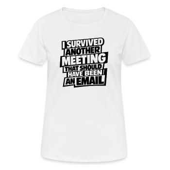 Humour de bureau Drôles de bureau Mimimi - T-shirt respirant Femme - blanc - Devant - AI Model Female 172 dark (172cm)