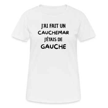 Humour onirique au contraste inattendu - T-shirt respirant Femme - blanc - Devant - AI Model Female 172 dark (172cm)