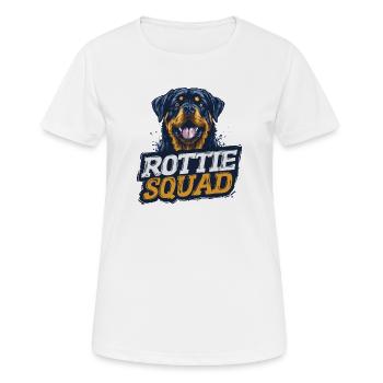 Rottie Squad – Motif de chien fort - T-shirt respirant Femme - blanc - Devant - AI Model Female 172 dark (172cm)