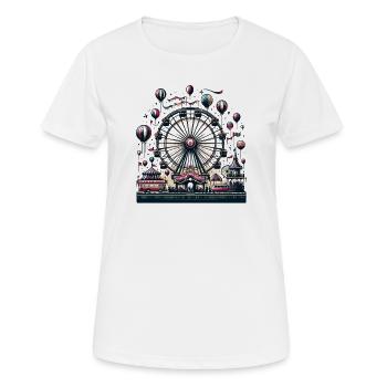 Parade de carrousel du Festival de la Grande Roue - T-shirt respirant Femme - blanc - Devant - AI Model Female 172 dark (172cm)