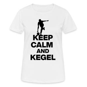 RESTEZ CALMES ET SKITTLES, LES 9 POUVOIRS ! Caniche - T-shirt respirant Femme - blanc - Devant - AI Model Female 172 dark (172cm)
