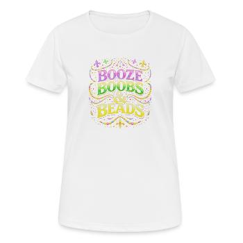 Booze Beads & Beads Design - Women's Breathable T-Shirt - white - Front - AI Model Female 172 dark (172cm)