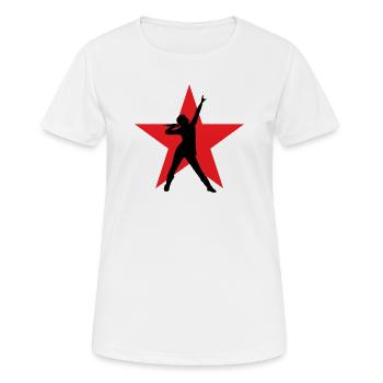 Sänger – Sänger – Lied – Gesang - Frauen T-Shirt atmungsaktiv - Weiß - Vorne - AI Model Female 172 dark (172cm)