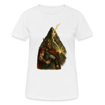 Nordischer Heldenhammer Thor - Frauen T-Shirt atmungsaktiv - Weiß - Vorne - AI Model Female 172 dark (172cm)