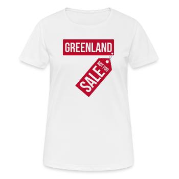 GREENLAND NOT FOR SALE - Women's Breathable T-Shirt - white - Front - AI Model Female 172 dark (172cm)