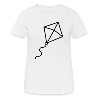 cerf volant - T-shirt respirant Femme - blanc - Devant - AI Model Female 172 dark (172cm)