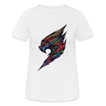 Feuriger Phönixflügel - Frauen T-Shirt atmungsaktiv - Weiß - Vorne - AI Model Female 172 dark (172cm)