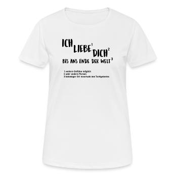 jusqu’à la fin du monde - T-shirt respirant Femme - blanc - Devant - AI Model Female 172 dark (172cm)
