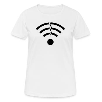 Kaputtes WLAN Signal Riss - Frauen T-Shirt atmungsaktiv - Weiß - Vorne - AI Model Female 172 dark (172cm)