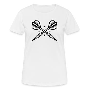 Dartpfeile Symbol - Frauen T-Shirt atmungsaktiv - Weiß - Vorne - AI Model Female 172 dark (172cm)