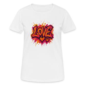 Love - Heart - Valentine's Day - Wedding - Women's Breathable T-Shirt - white - Front - AI Model Female 172 dark (172cm)