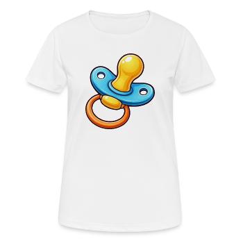 Bébé Dessin animé Tétine - T-shirt respirant Femme - blanc - Devant - AI Model Female 172 dark (172cm)