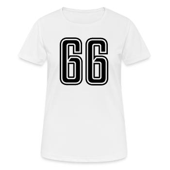 66 - Women's Breathable T-Shirt - white - Front - AI Model Female 172 dark (172cm)