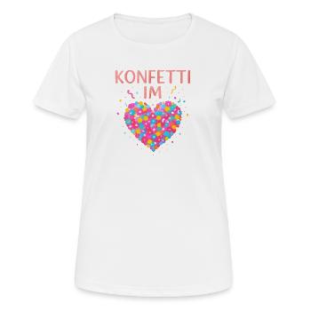 Carnival confetti in the heart of Shrovetide Carnival - Women's Breathable T-Shirt - white - Front - AI Model Female 172 dark (172cm)