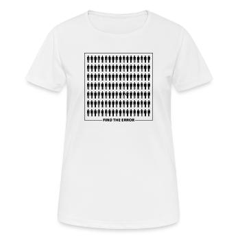 Trouvez l’erreur - T-shirt respirant Femme - blanc - Devant - AI Model Female 172 dark (172cm)