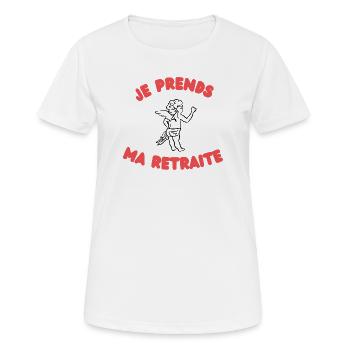 Cupidon Démissionne - T-shirt respirant Femme - blanc - Devant - AI Model Female 172 dark (172cm)