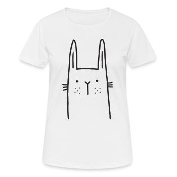 Lapin scandien tacheté - T-shirt respirant Femme - blanc - Devant - AI Model Female 172 dark (172cm)