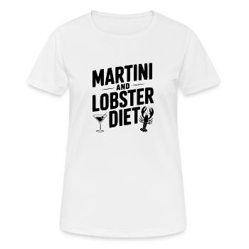 Martini and Lobster Diet - Women's Breathable T-Shirt - white - Front - AI Model Female 172 dark (172cm)