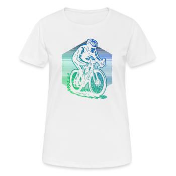 Roadbike Stil für jeden Anlass - Frauen T-Shirt atmungsaktiv - Weiß - Vorne - AI Model Female 172 dark (172cm)