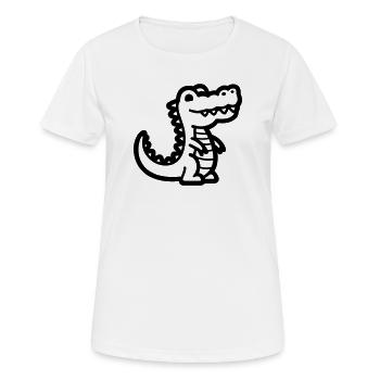 alligator - T-shirt respirant Femme - blanc - Devant - AI Model Female 172 dark (172cm)