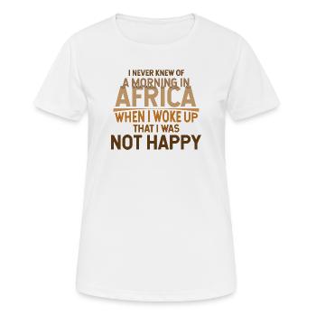 Safari Afrika serengeti wildlife savanne spruch - Frauen T-Shirt atmungsaktiv - Weiß - Vorne - AI Model Female 172 dark (172cm)
