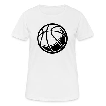 Basketball Ball - Frauen T-Shirt atmungsaktiv - Weiß - Vorne - AI Model Female 172 dark (172cm)
