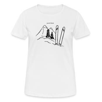 Ski Amour Pur - T-shirt respirant Femme - blanc - Devant - AI Model Female 172 dark (172cm)