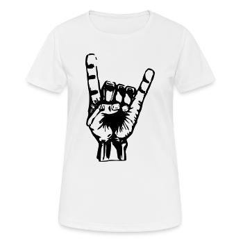 Mano_Mutant_links _Motivfarbe_frei_waehlbar - T-shirt respirant Femme - blanc - Devant - AI Model Female 172 dark (172cm)