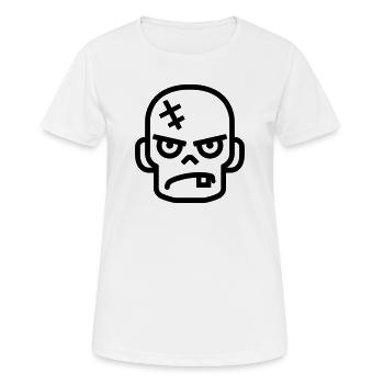 Zombie - Frauen T-Shirt atmungsaktiv - Weiß - Vorne - AI Model Female 172 dark (172cm)