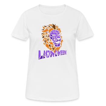 Safari Afrika serengeti wildlife halloween Löwe - Frauen T-Shirt atmungsaktiv - Weiß - Vorne - AI Model Female 172 dark (172cm)