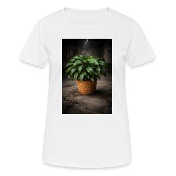 Panier Pot Vert VintageLook - T-shirt respirant Femme - blanc - Devant - AI Model Female 172 dark (172cm)