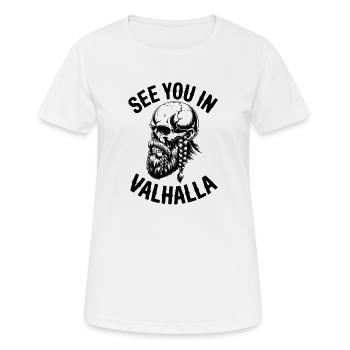 Wir sehen uns in Walhalla - Frauen T-Shirt atmungsaktiv - Weiß - Vorne - AI Model Female 172 dark (172cm)