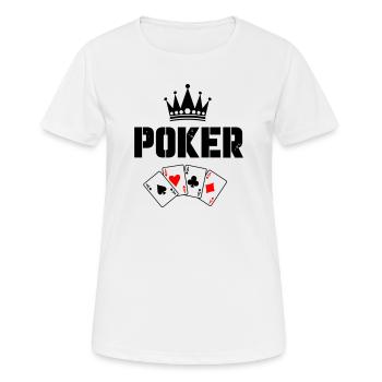 Poker Karten - Frauen T-Shirt atmungsaktiv - Weiß - Vorne - AI Model Female 172 dark (172cm)