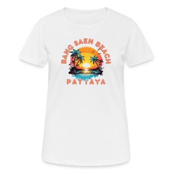 Pattaya Sunset Beach Vibes - Frauen T-Shirt atmungsaktiv - Weiß - Vorne - AI Model Female 172 dark (172cm)