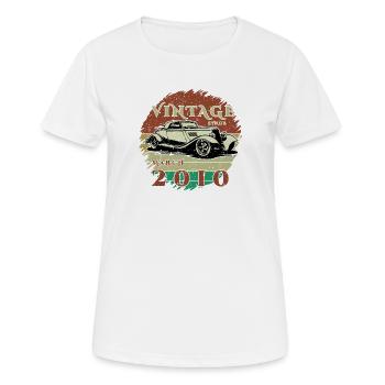 16. Geburtstag - Klassiker - Vintage since 03/2010 - Frauen T-Shirt atmungsaktiv - Weiß - Vorne - AI Model Female 172 dark (172cm)